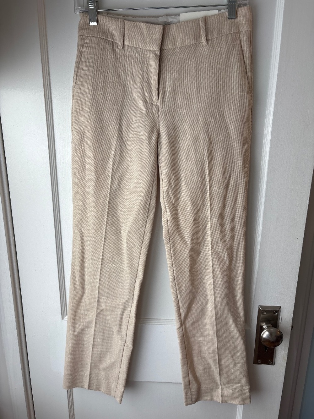 Ann Taylor Mid Rise Straight Pant in Beige, Sz 00P, NWT